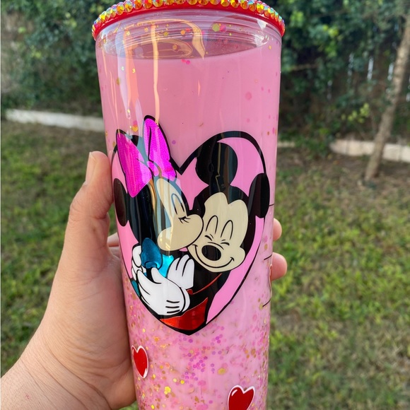 Starbucks Other - Starbucks SnowGlobe 24 Venti Valentines Mickey and Minnie Mouse Tumbler